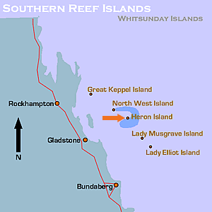 Heron island Map