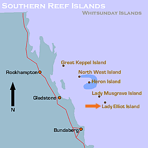 Lady Elliot island Map