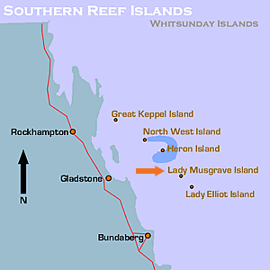 Lady Musgrave island Map