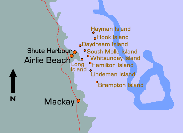 whitsunday islands map