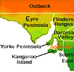 map of south australia. SA