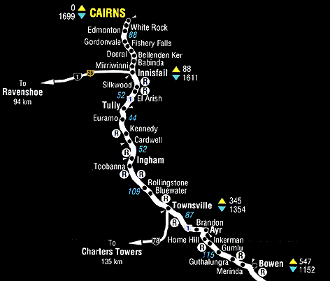 proserpine to cairns road map 3