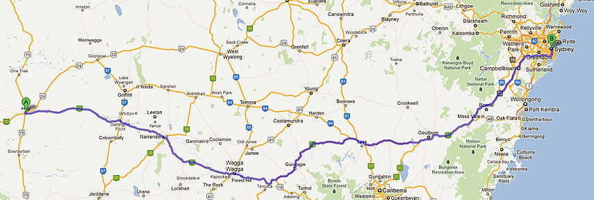Sydney To Adelaide Road Maps Map 2