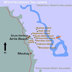 whitsunday island Map