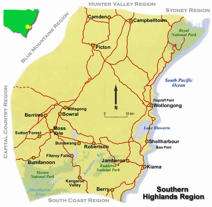 Southern Highlands Road Region Maps Nsw