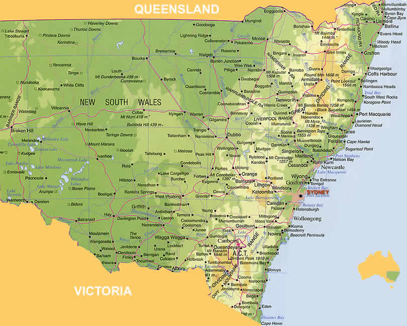 Nsw Australia Map Related Keywords & Suggestions - Nsw Australia Map ...