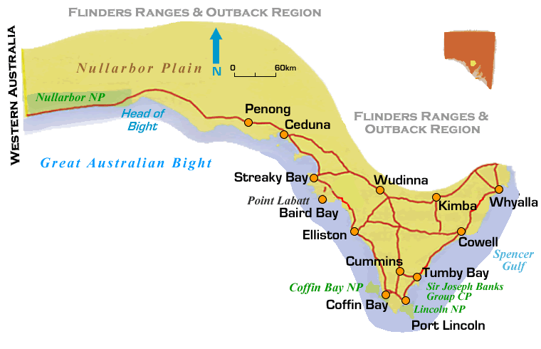eyre peninsula road maps