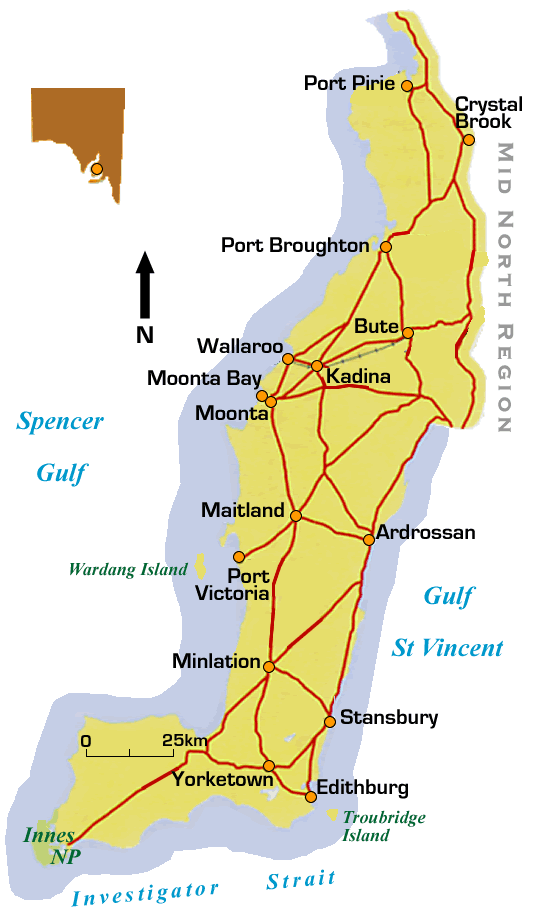 yorke peninsula road maps
