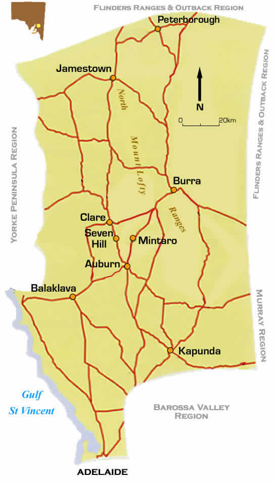 Clare Valley Map
