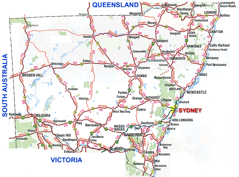 South Australian Road Map