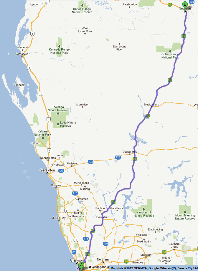 Perth To Darwin Road Trip Map Road Maps Perth To Darwin Road Map 1