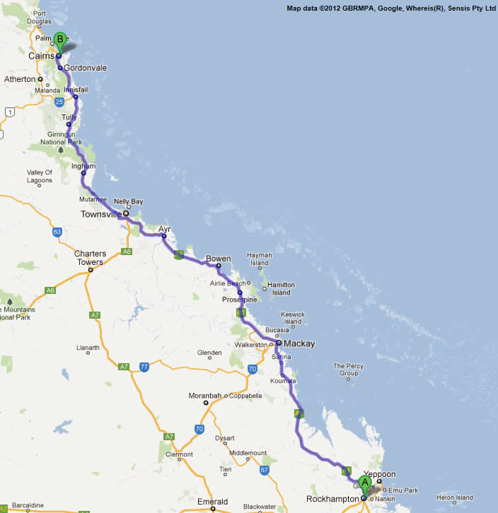 gladstone to proserpine road map 2
