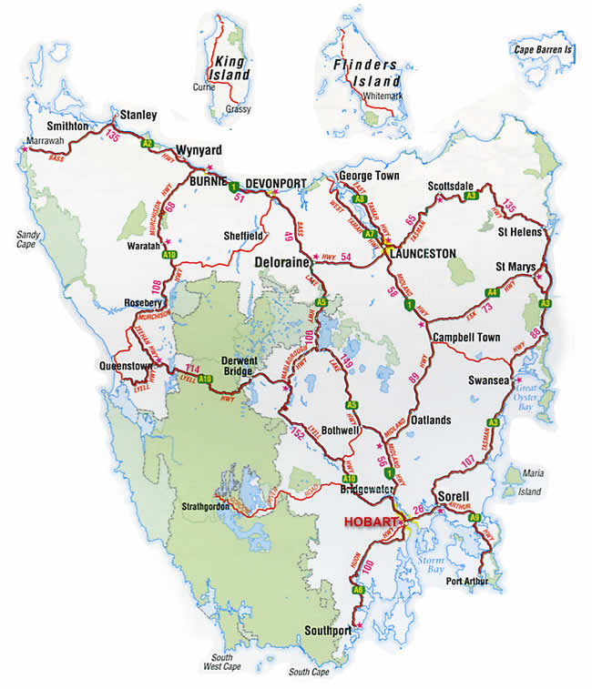Road Maps Tasmania