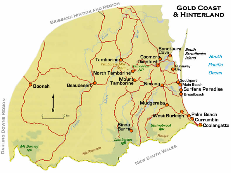 Gold Coast Australia Map